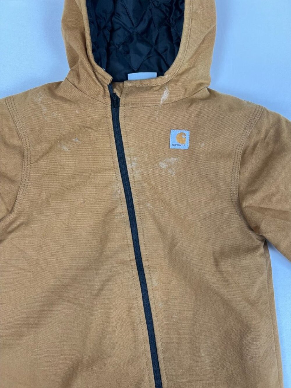 Carhartt 18M Toddler Brown Quick Duck Hooded Insulated Coverall Snowsuit - Picture 5 of 10